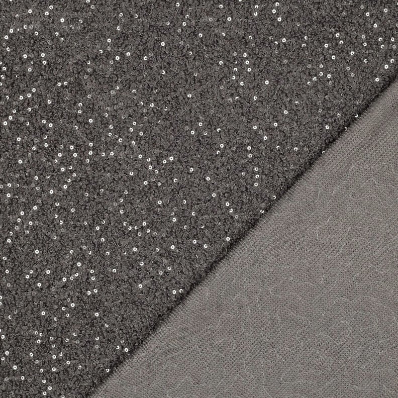 Dzianina bouclé Cekiny Jednokol | Poppy Fabrics – szary,  image number 5