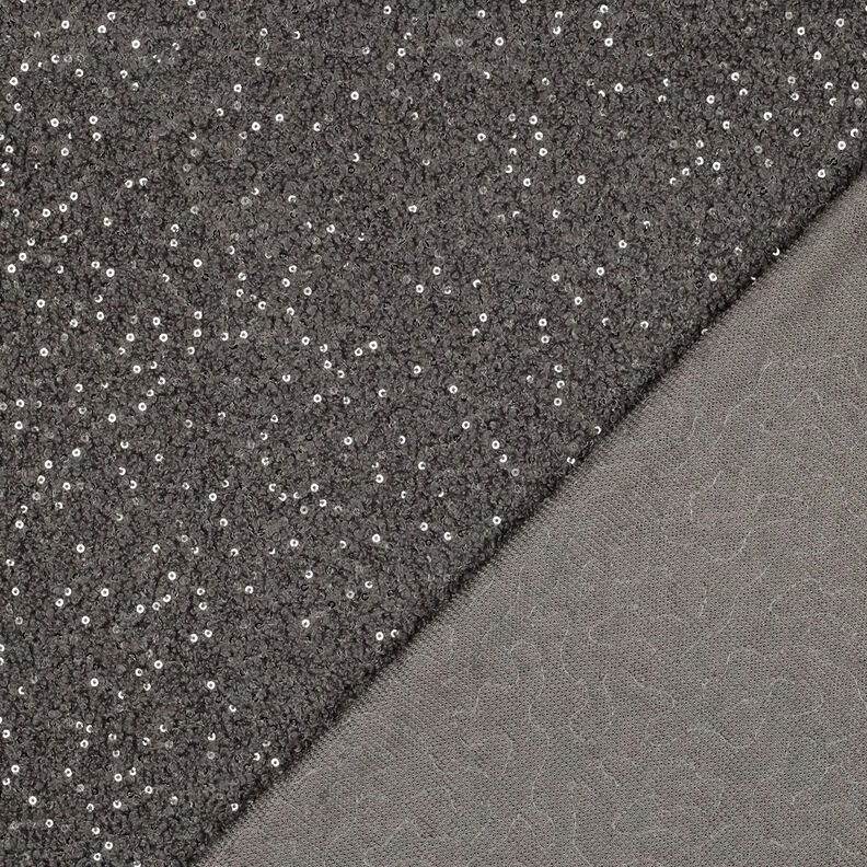 Dzianina bouclé Cekiny Jednokol | Poppy Fabrics – szary, image number 5