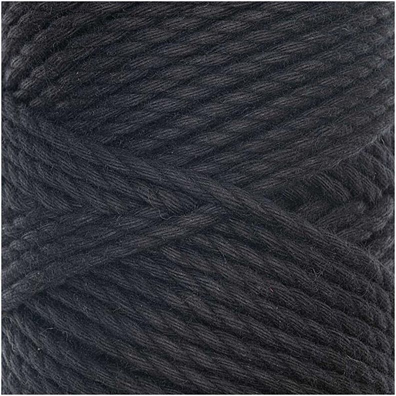 Włóczka do makramy Creative Cotton Cord Skinny [3mm] | Rico Design – czerń,  image number 2