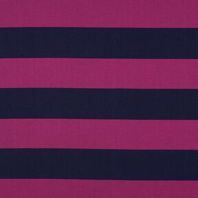 Tkanin dekoracyjna Płótno pogodne paski – purpura/ciemnogranatowy, 