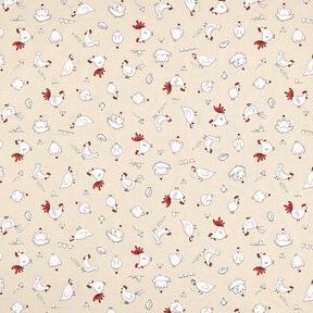 Tkanin dekoracyjna Half panama kury – naturalny, 