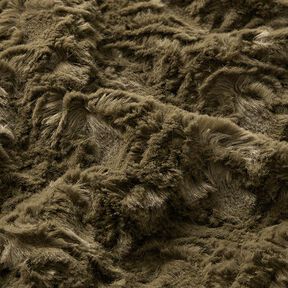 Sztuczne futerko ze wzorem w romby – khaki, 