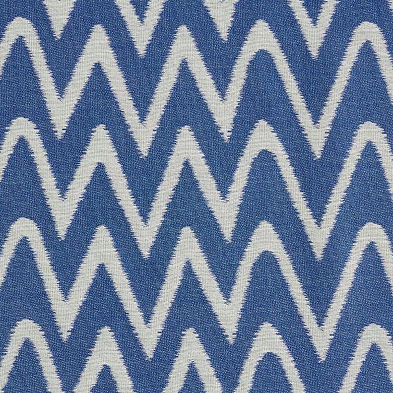 Tkanina outdoor Żakard wzór ikat – błękit,  image number 1