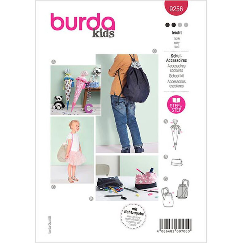 Torba szkolna / piórnik / torba na siłownię, Burda 9256 | One Size,  image number 1