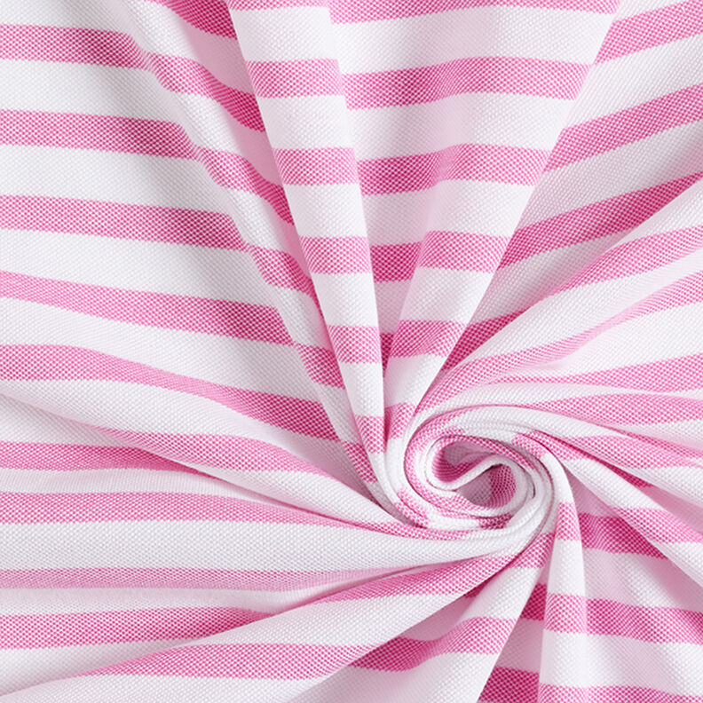 Dżersej pika w paski – biel/pink,  image number 3