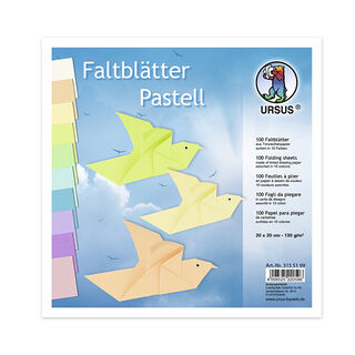 Kolorowy papier do origami pastelowy 20cm x20cm [130g/m²], 100 arkusze, 