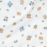 Muślin / Tkanina double crinkle kwiatki | Poppy Fabrics – kość słoniowa/brzoskwiniowopomarańczowy,  thumbnail number 2