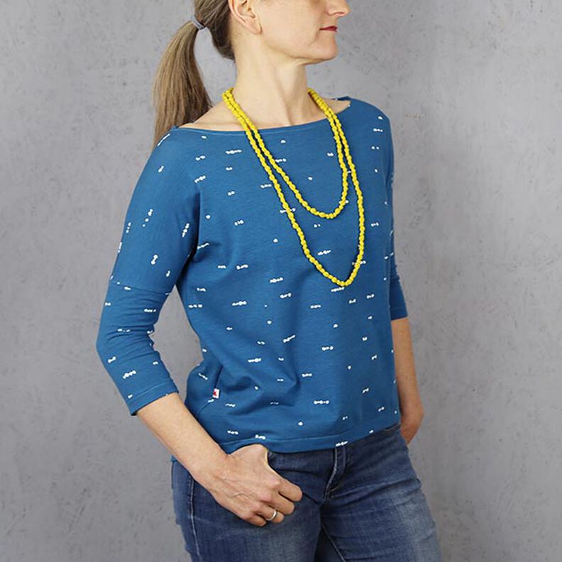 FRAU KARLA – letnia bluzka z rękawem 3/4, Studio Schnittreif | XS - XXL,  image number 5