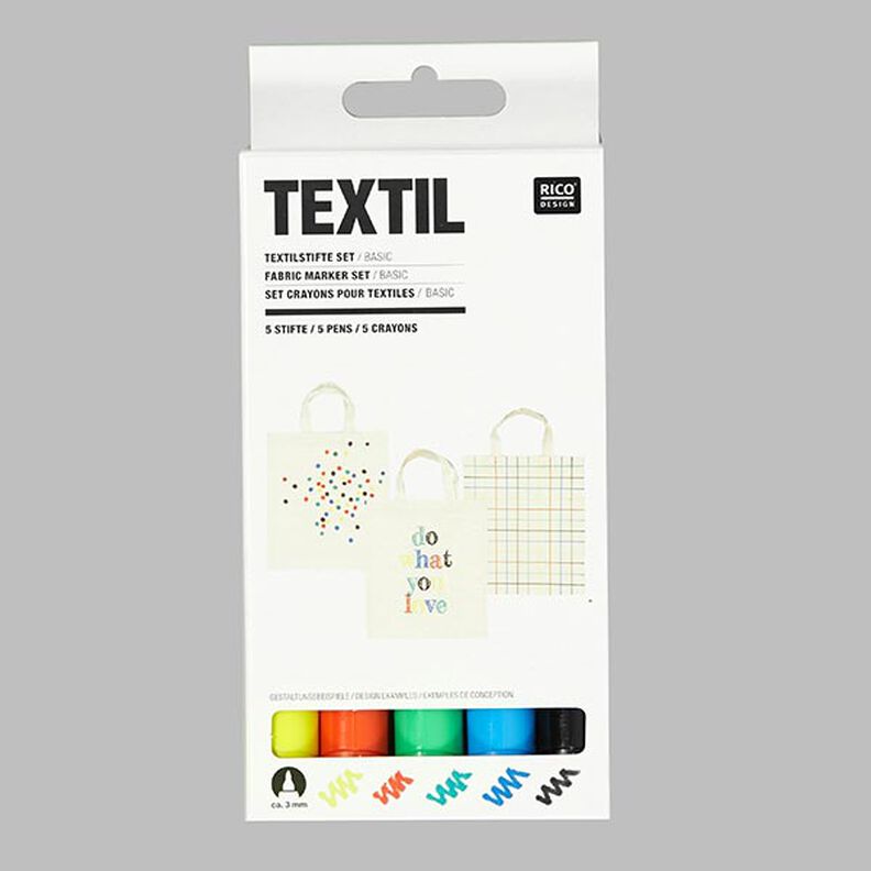 Zestaw markerów do tekstyliów „Basic” | RICO DESIGN,  image number 1