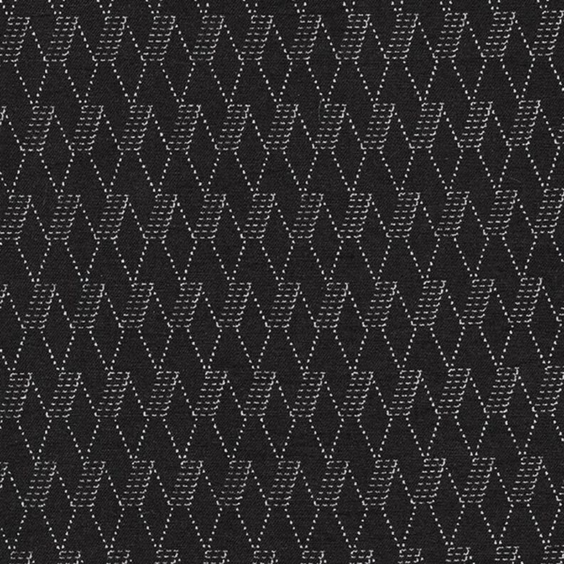 Dżins strecz w abstrakcyjne romby – czerń,  image number 1