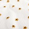 Muślin / Tkanina double crinkle słoneczniki &ndash; kość słoniowa/stare złoto,  thumbnail number 2
