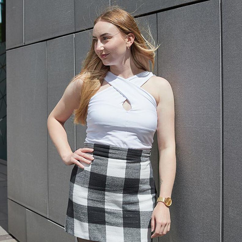 Dżersej bawełniany średniej ciężkości, jednokol. – biel,  image number 9