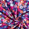 Dżersej bawełniany kolorowe kwiaty | Poppy Fabrics – ciemnogranatowy,  thumbnail number 3