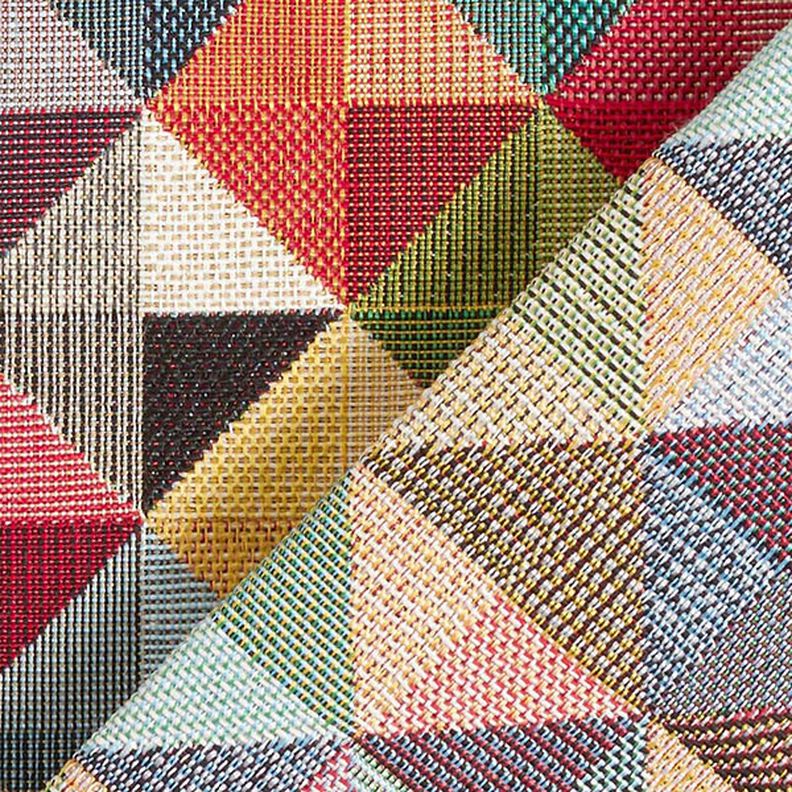 Tkanina dekoracyjna gobelin kolorowe romby retro,  image number 4