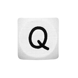 Drewniane literki Q – biel | Rico Design, 
