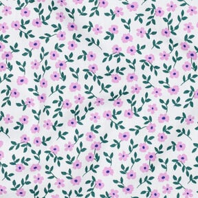 GOTS Popelina bawełniana drobne kwiatuszki | Poppy Fabrics – biel/róż, 