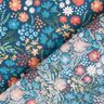 Popelina z bawełny organicznej słodkie kwiatki – niebieski oceaniczny,  thumbnail number 4