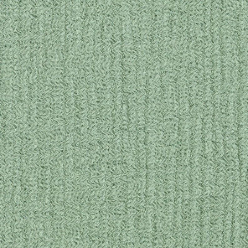 GOTS Trójwarstwowy muślin bawełniany – zieleń trzcinowa,  image number 1
