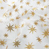 tiul w brokatowe gwiazdki – biel/złoto,  thumbnail number 2