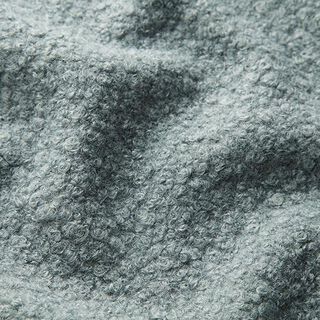 Spilśniona dzianina bouclé – szary błękit | Resztka 100cm, 