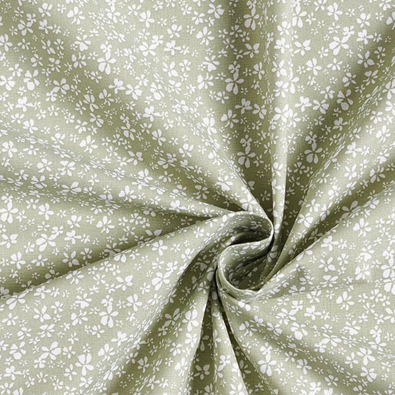 Tkanina bawełniana kreton Kwiatuszki – khaki,  image number 3