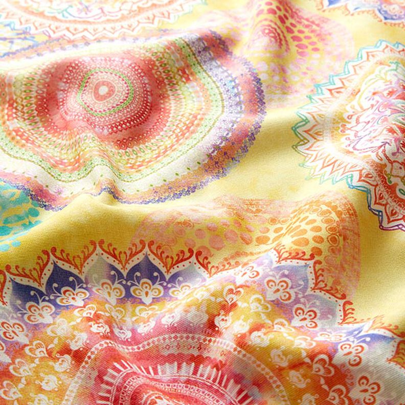 Tkanina outdoor Płótno Mandala – jasna żółć,  image number 2