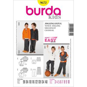 Dres do joggingu, Burda 9672, 