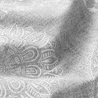 Tkanin dekoracyjna Płótno Kręgi mandali – szary, 