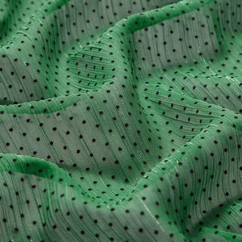 Szyfon w błyszczące paski i kropeczki – zieleń,  image number 2
