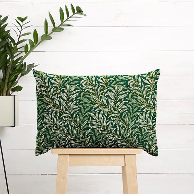 Tkanin dekoracyjna Half panama splątane gałęzie – naturalny/ciemna zieleń | Resztka 90cm, image number 7