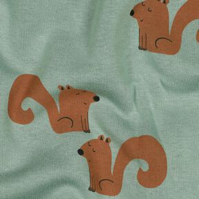 Dzianina dresowa drapana jednorożce | Poppy Fabrics – zieleń trzcinowa/brąz, 