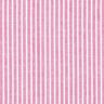 Mieszanka bawełny i lnu w podłużne paski – pink/biel,  thumbnail number 1