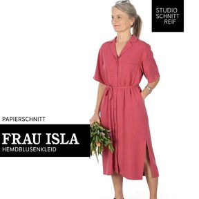 FRAU ISLA Sukienka koszulowa z kołnierzykiem z klapami | Studio Schnittreif | XS-XXL, 