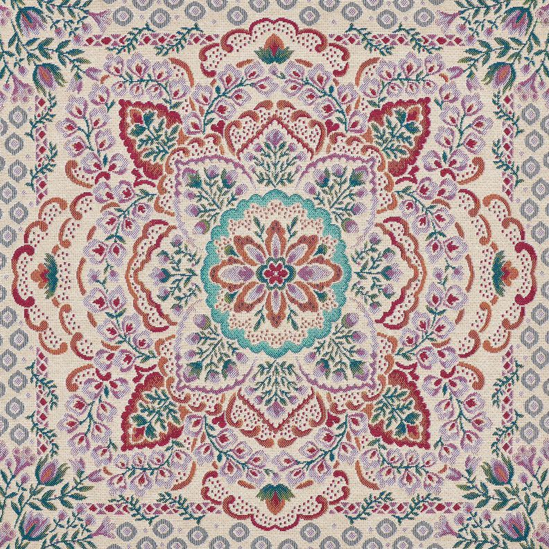 Panel dekoracyjny Gobelin duża mandala – pastelowy fiolet/jasnobeżowy,  image number 1