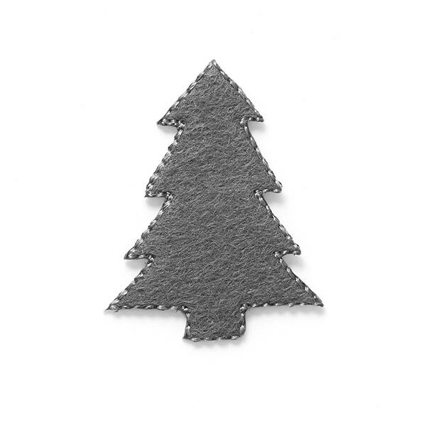 Aplikacja Filc Choinka [4 cm] – szary,  image number 1
