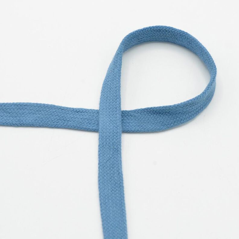 płaski sznurek Bluza z kapturem Bawełna [15 mm] – błękit golębi,  image number 1