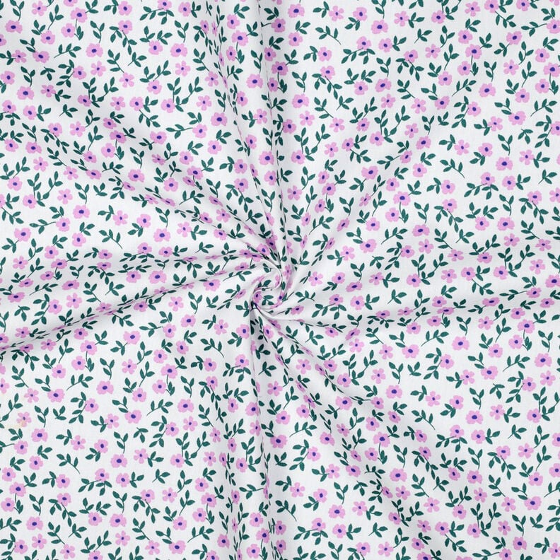 GOTS Popelina bawełniana drobne kwiatuszki | Poppy Fabrics – biel/róż,  image number 3