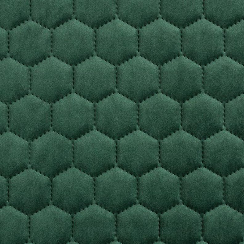 Tkanina tapicerska pikowany aksamit plaster miodu – ciemna zieleń,  image number 1