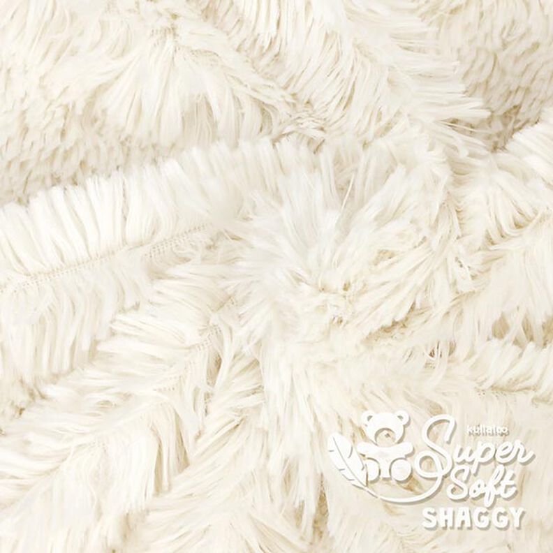 Włochaty plusz SHAGGY [1 M X 0,75 M | Flor: 20 MM] - biel wełny | Kullaloo,  image number 4