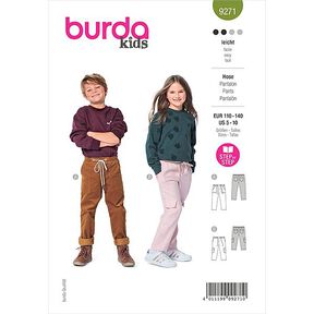 Spodnie wciągane, Burda 9271 | 110-140, 