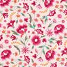 Tkanin dekoracyjna Diagonal bawełniany wiosenne kwiaty – różowy/malinowy,  thumbnail number 1