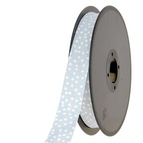 Taśma skośna rozrzucone kropki [20 mm] – błękit, 