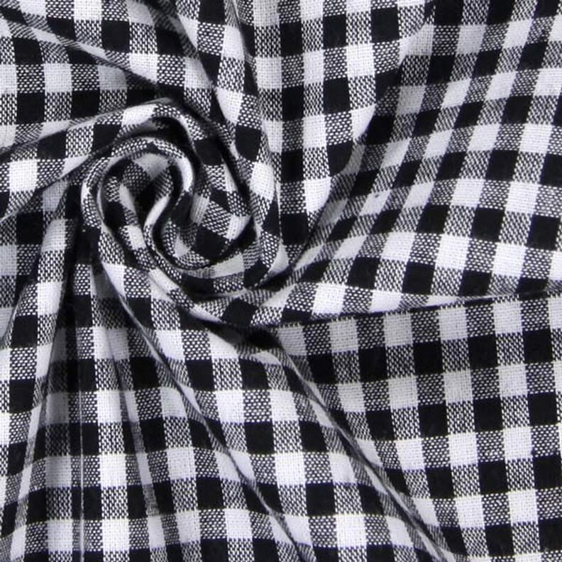 Tkanina bawełniana Vichy - 0,5 cm – czerń,  image number 2