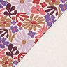 Dzianina dresowa drapana duże kwiaty | Poppy Fabrics – naturalny/merlot,  thumbnail number 4