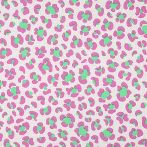 Muślin / Tkanina double crinkle kolorowa panterka | Poppy Fabrics – kość słoniowa/jasna zieleń, 
