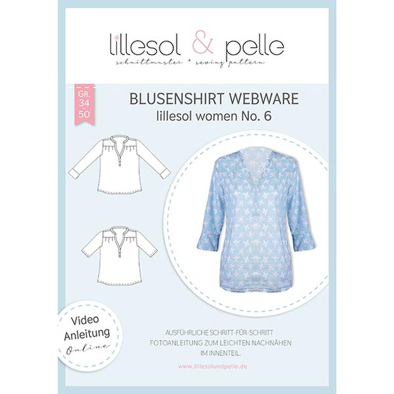 Bluzka z tkaniny, Lillesol & Pelle No. 6 | 34 - 50,  image number 1