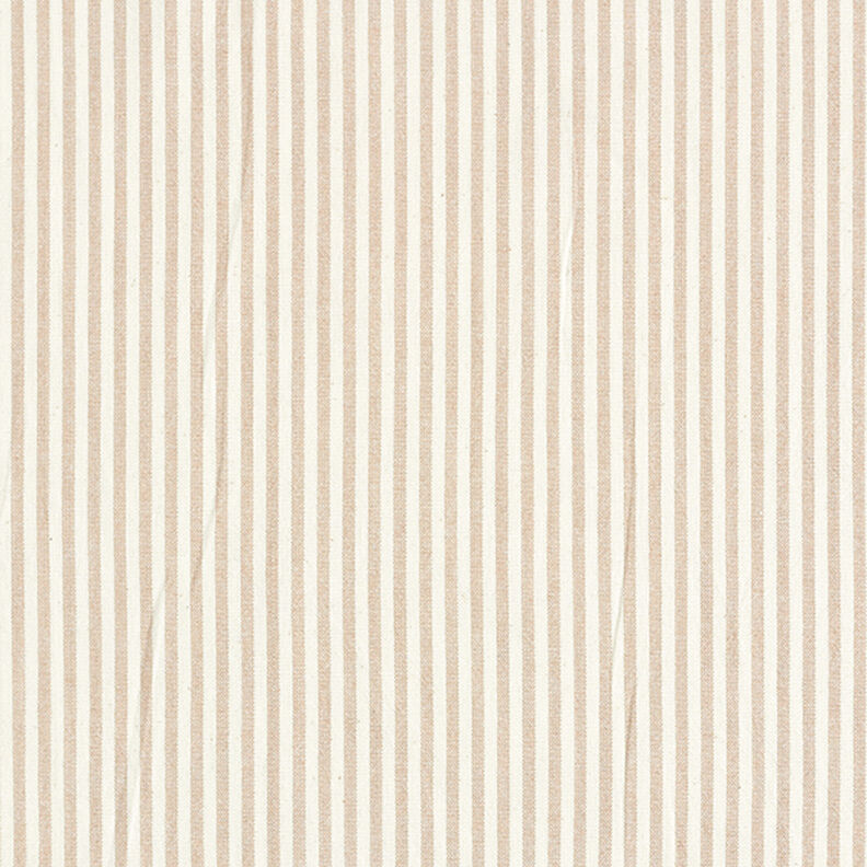 Mieszanka bawełny z wiskozą paski – beż/mleczna biel,  image number 1