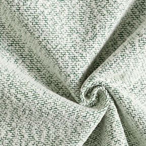 Tkanina outdoor Delikatna tkanina bouclé – zieleń/mleczna biel, 