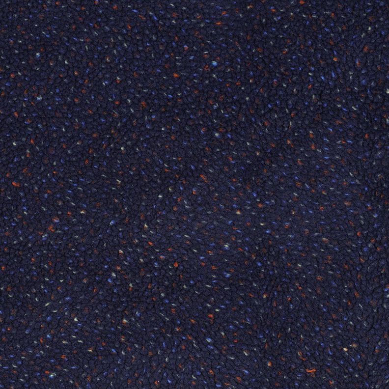 Puszysty plusz Tweed Melanż | Poppy Fabrics – granat, image number 1