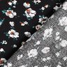 Tkanina wiskozowa w deszcz kwiat&oacute;w &ndash; czerń,  thumbnail number 4